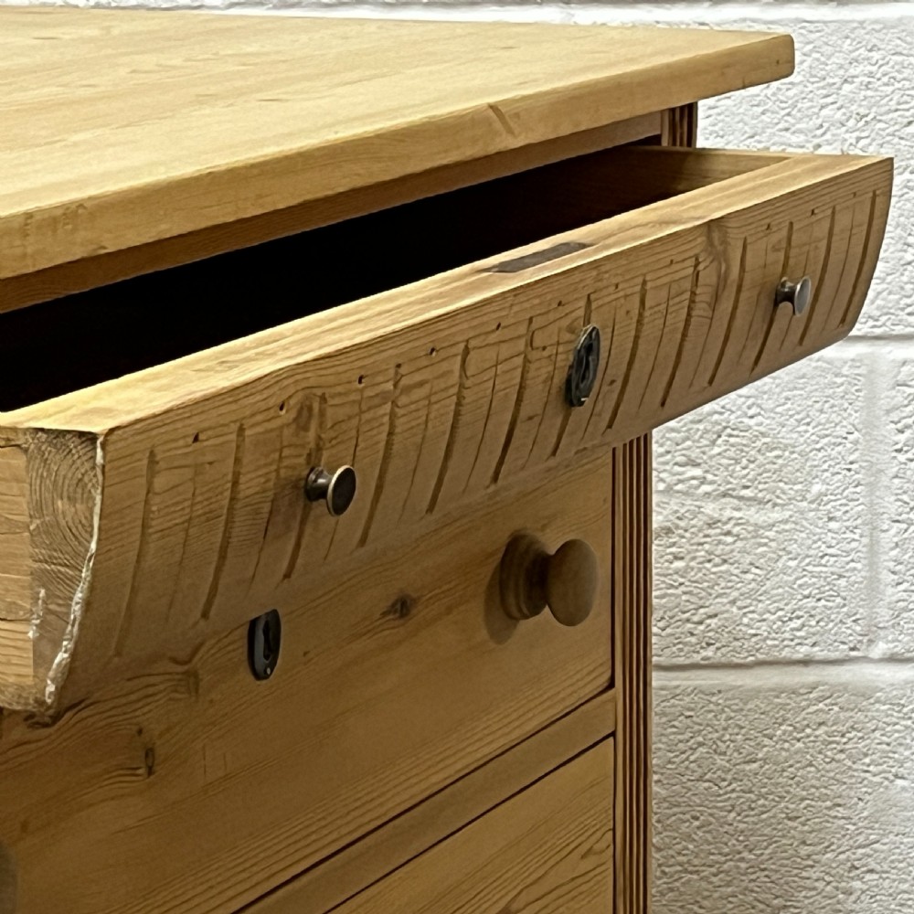 Danish Antique Pine Chest Of Drawers View V