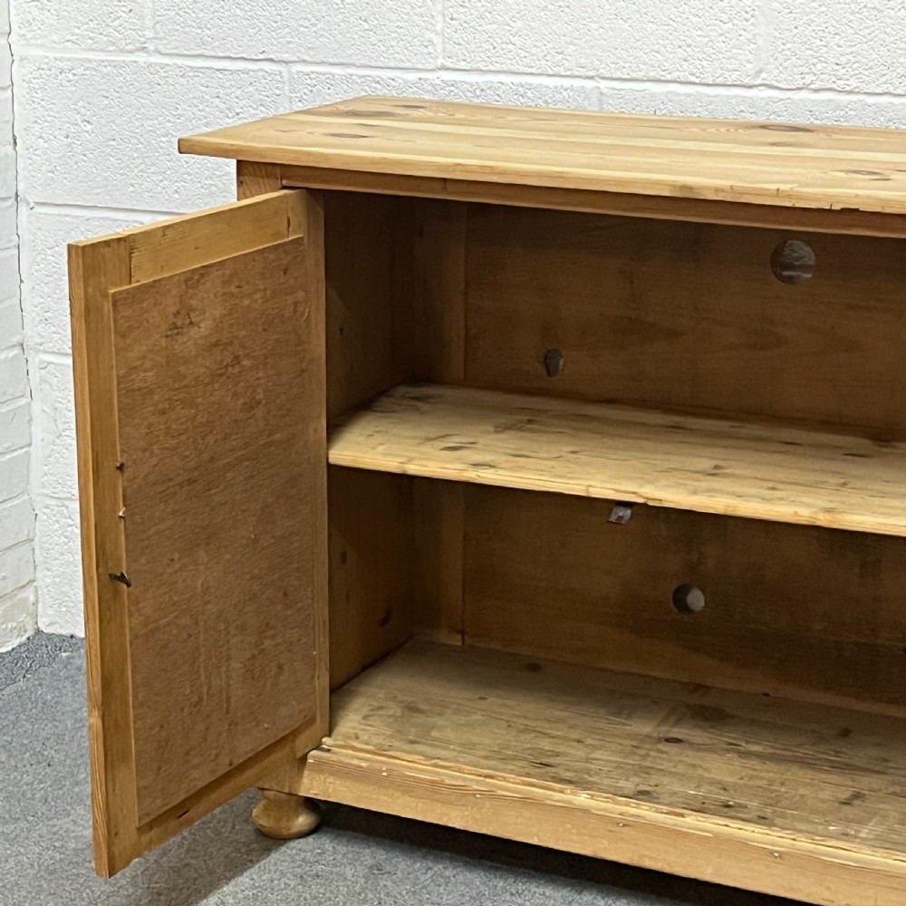 Large Old Pine 2 Door Sideboard With Drawers View VI