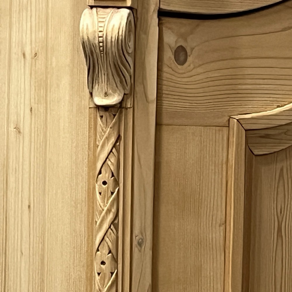 Large Antique Pine Arched Top Cupboard View IV