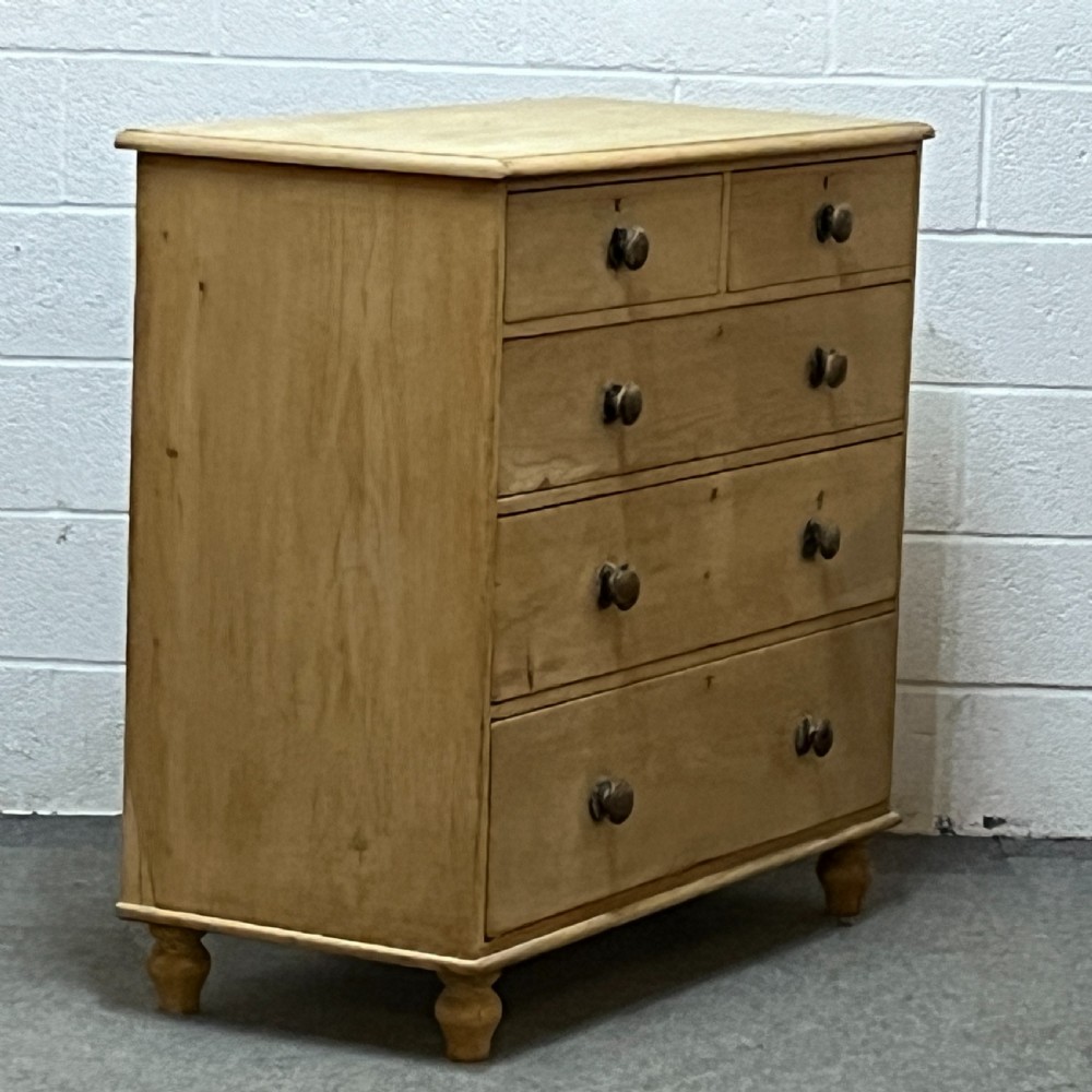 Very Large Victorian Pine (2 Over 3) Chest Of Drawers View II