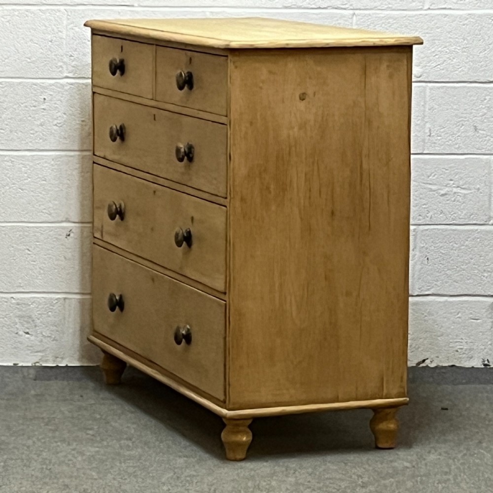 Very Large Victorian Pine (2 Over 3) Chest Of Drawers View III