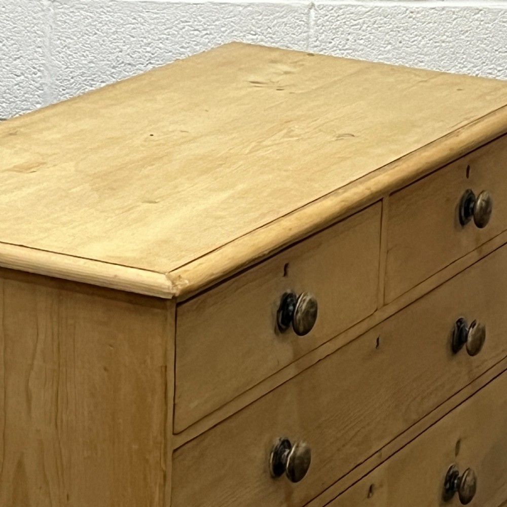 Very Large Victorian Pine (2 Over 3) Chest Of Drawers View V