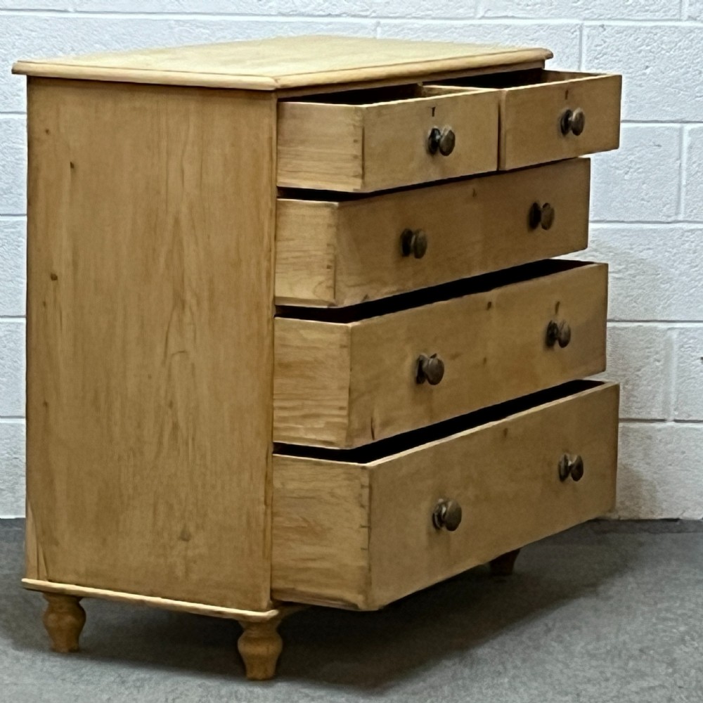 Very Large Victorian Pine (2 Over 3) Chest Of Drawers View VI