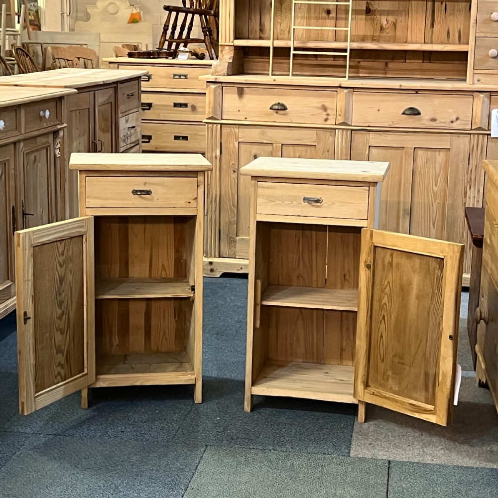 Pair Of Antique Pine Bedside Cupboards View II