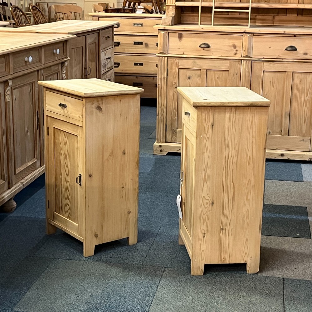 Pair Of Antique Pine Bedside Cupboards View III