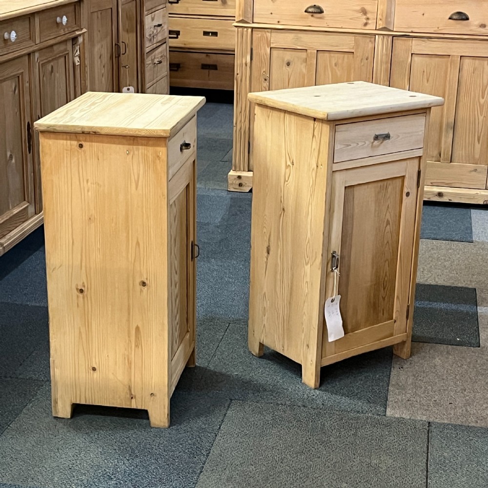 Pair Of Antique Pine Bedside Cupboards View V