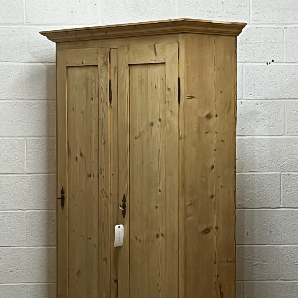 Large Antique Pine Cupboard with Two Doors and Shelves View IV
