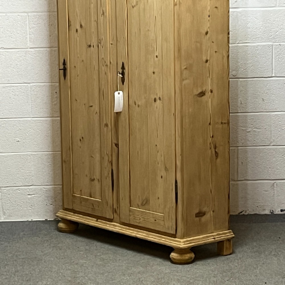 Large Antique Pine Cupboard with Two Doors and Shelves View V