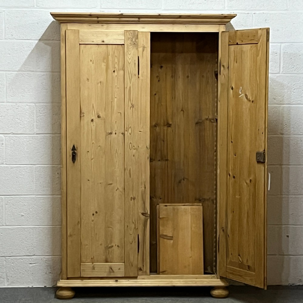 Large Antique Pine Cupboard with Two Doors and Shelves View VI