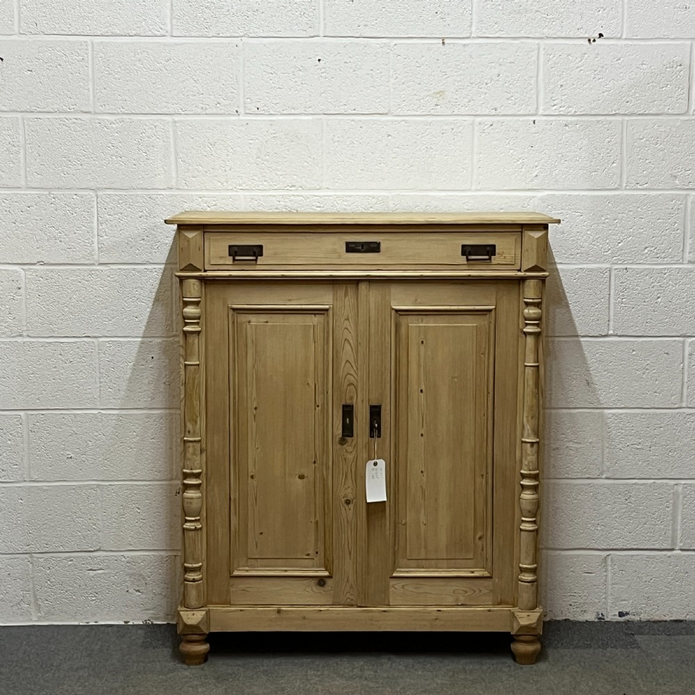 Large Old Pine School Cupboard