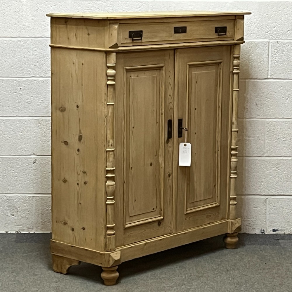 Large Old Pine School Cupboard View III
