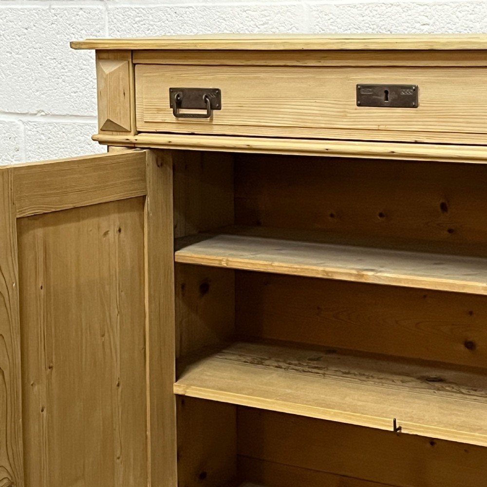 Large Old Pine School Cupboard View VIII