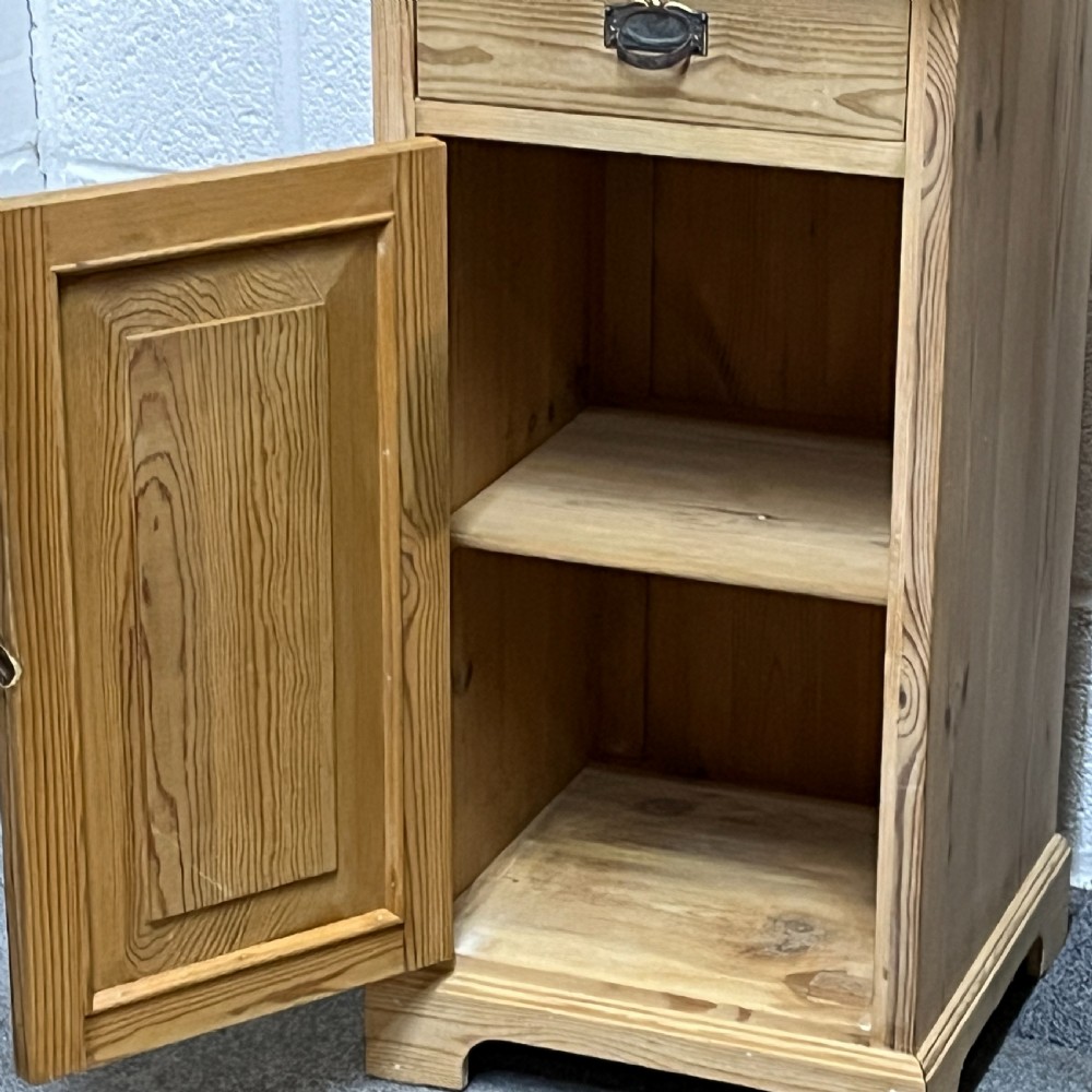Pair Of East German Antique Pine Bedside Cupboards View VII