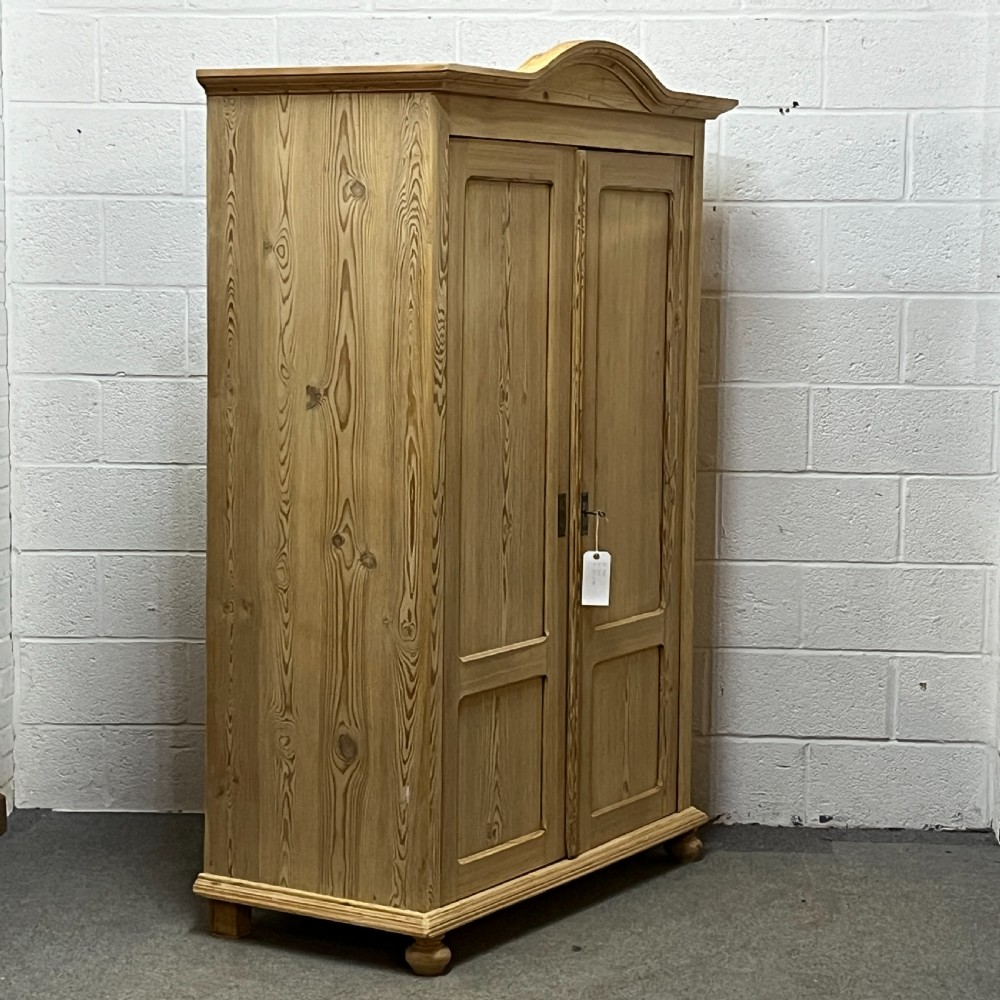 Small Arched Top Antique Pine Wardrobe  View III
