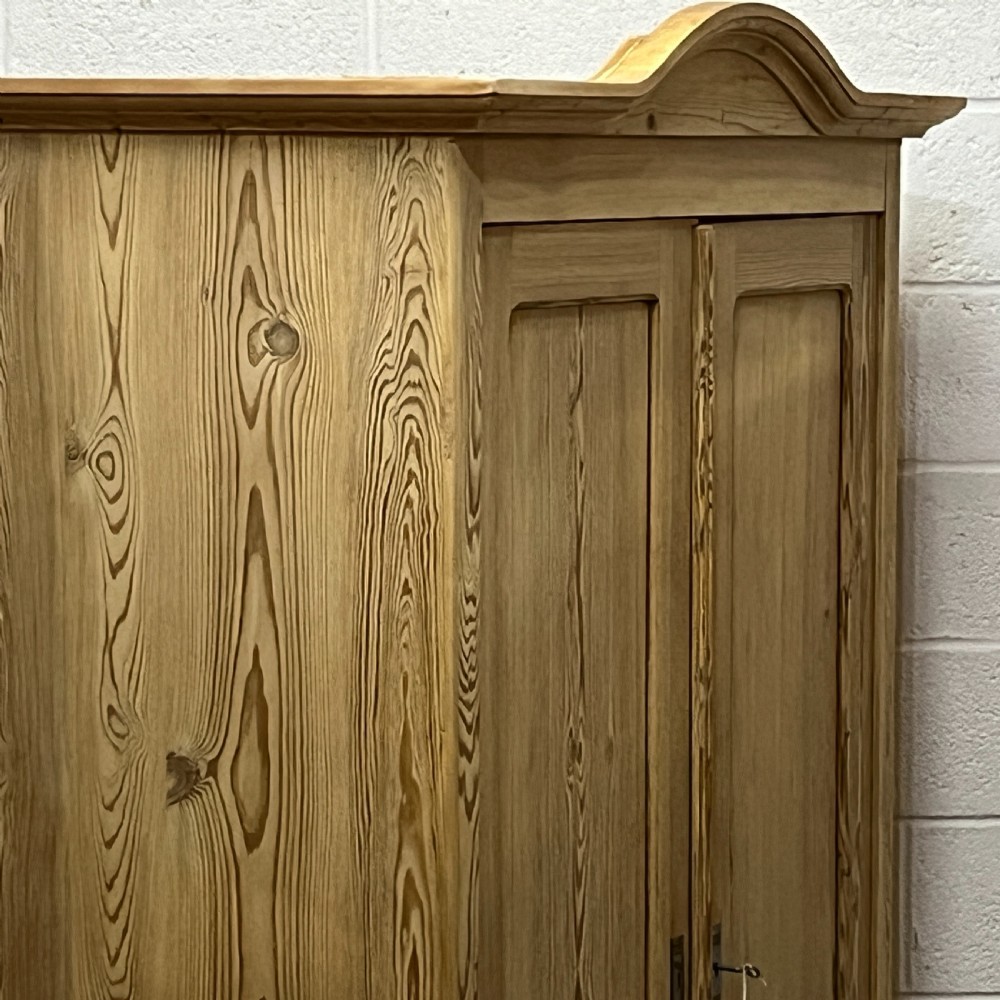 Small Arched Top Antique Pine Wardrobe  View IV