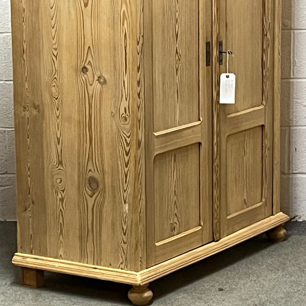 Small Arched Top Antique Pine Wardrobe  View V