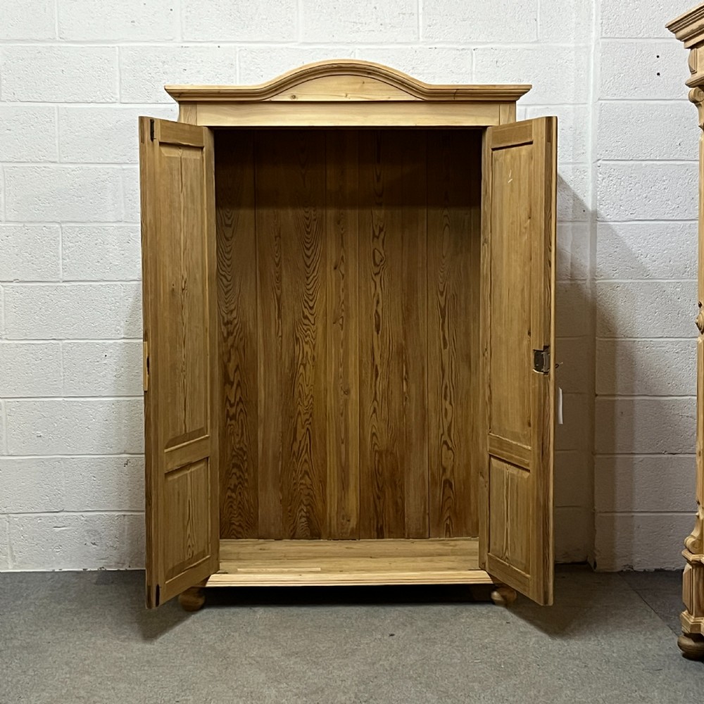 Small Arched Top Antique Pine Wardrobe  View VI