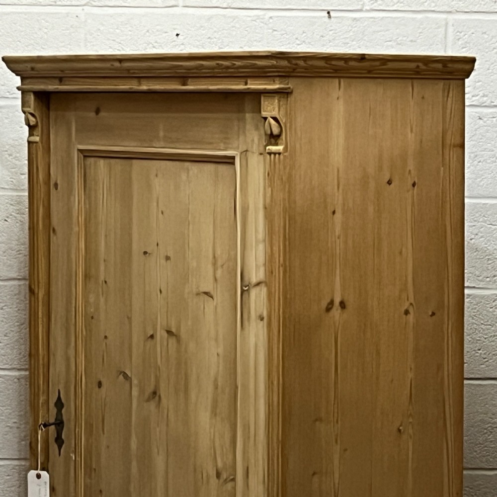 Large Old Pine Single Door Cupboard View V