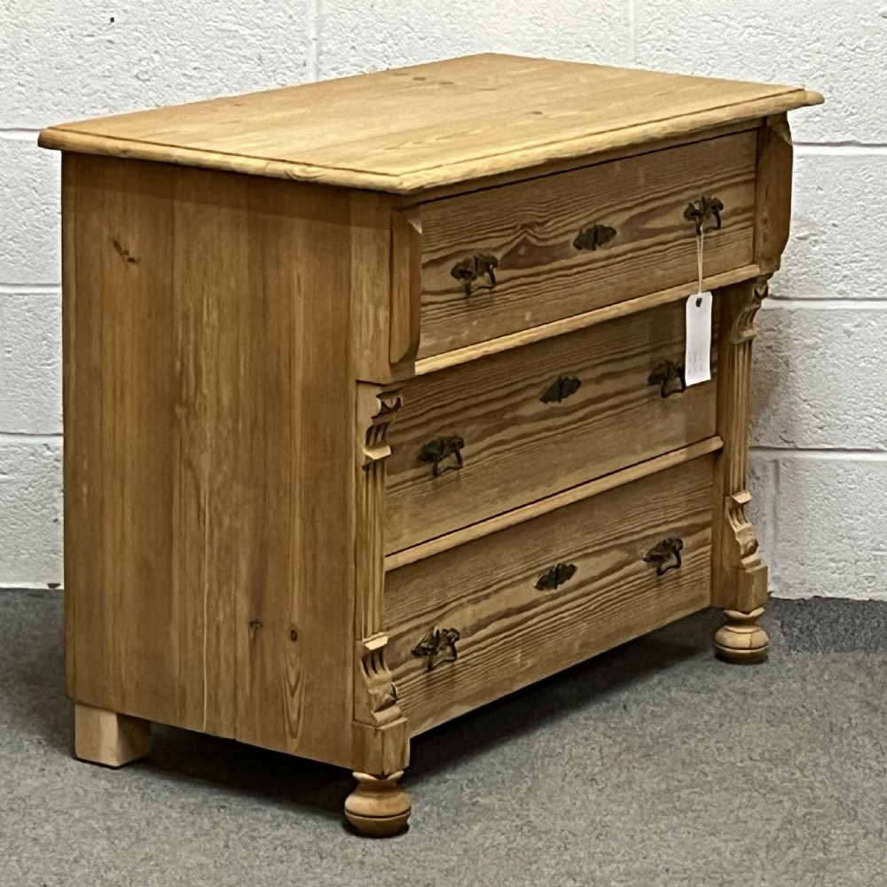 East German Antique Pine Chest Of Drawers View II