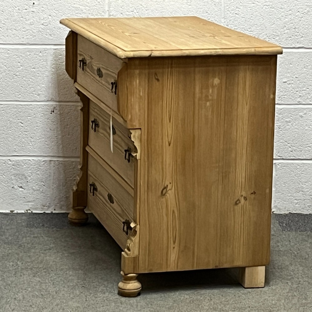 East German Antique Pine Chest Of Drawers View III
