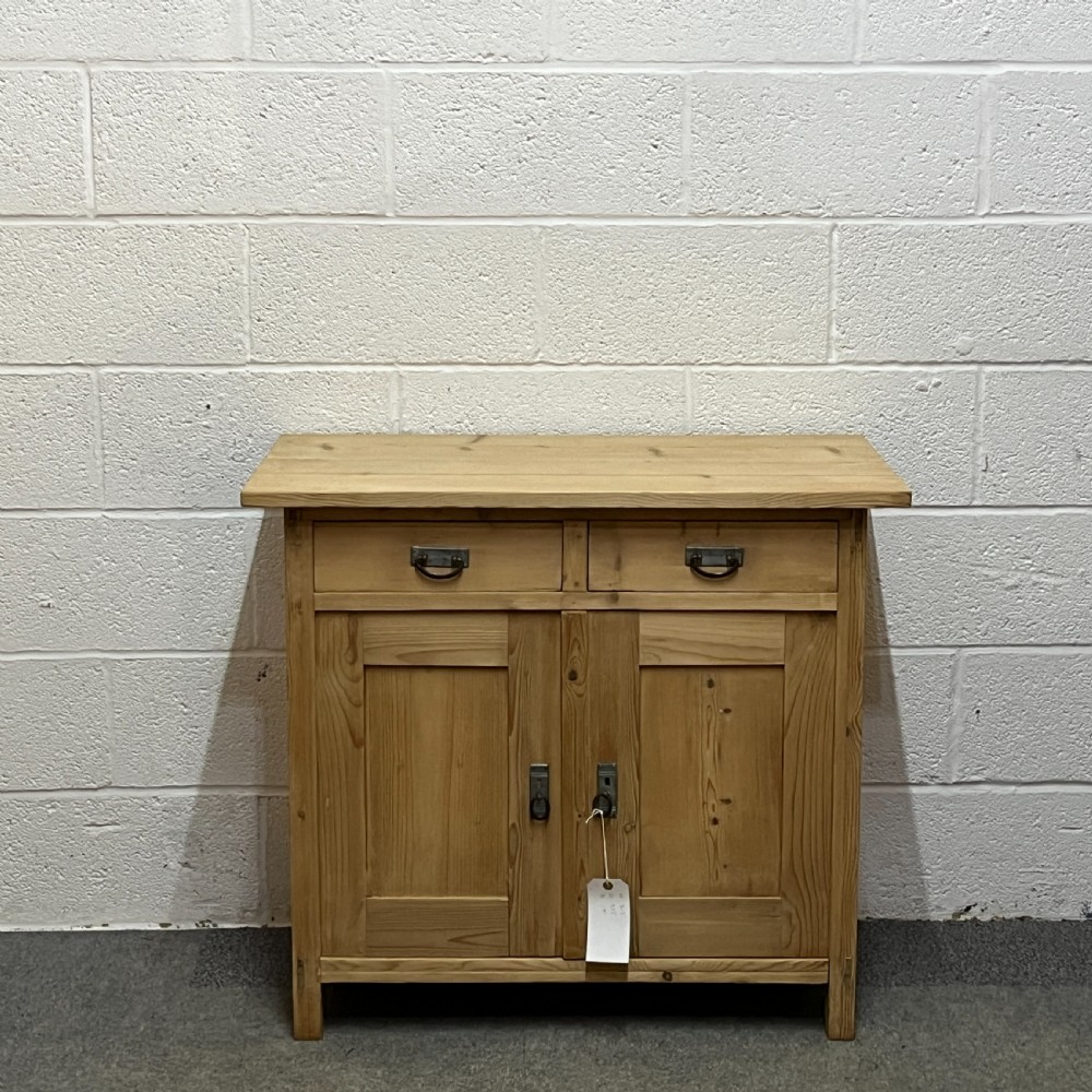 Old Pine Cupboard with 2 Doors and 2 Drawers 