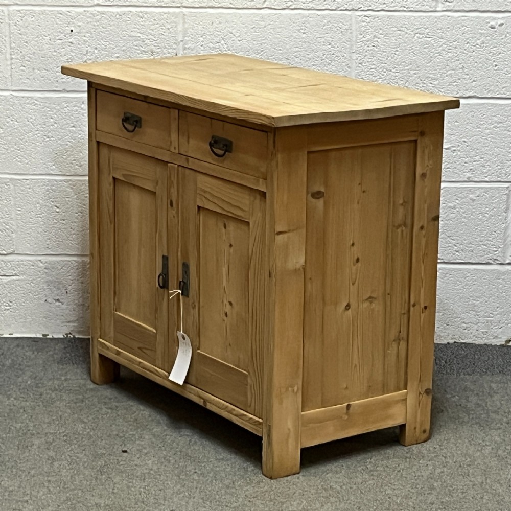 Old Pine Cupboard with 2 Doors and 2 Drawers  View II