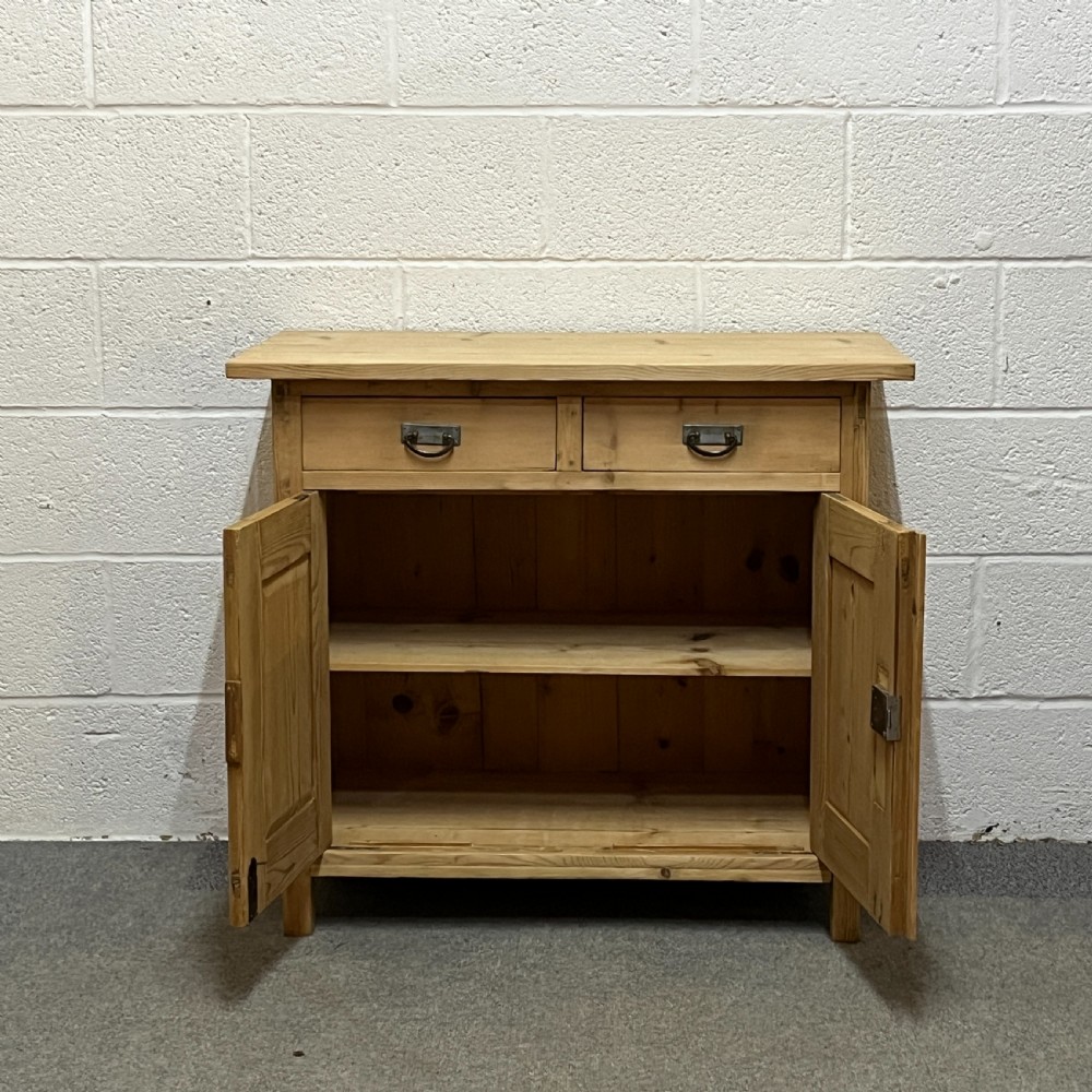 Old Pine Cupboard with 2 Doors and 2 Drawers  View V