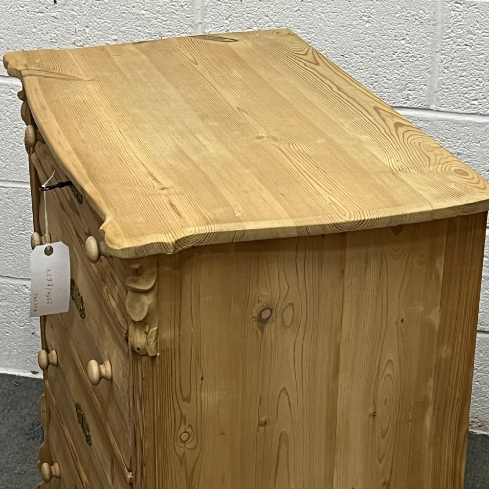 Small Antique Pine Chest of 4 Drawers View III