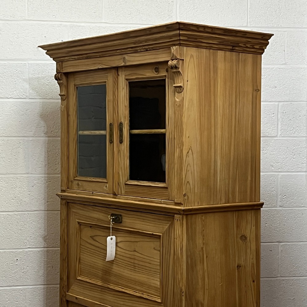 Very Large Old Pine Secretaire View VI