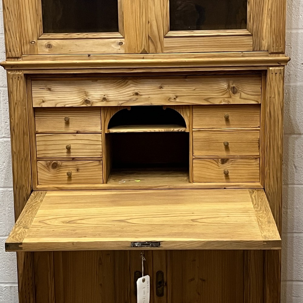 Very Large Old Pine Secretaire View IX
