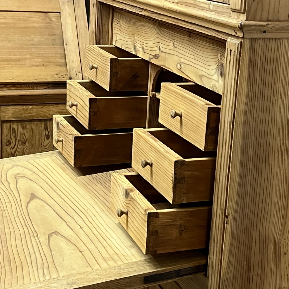 Very Large Old Pine Secretaire View XI