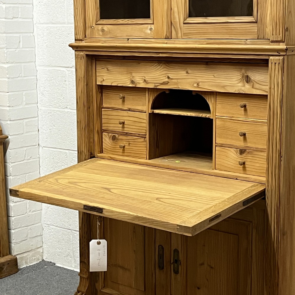 Very Large Old Pine Secretaire View XII