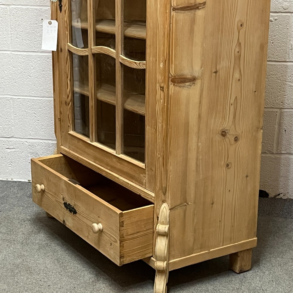 Large Decorative Antique Pine Display Cabinet View V