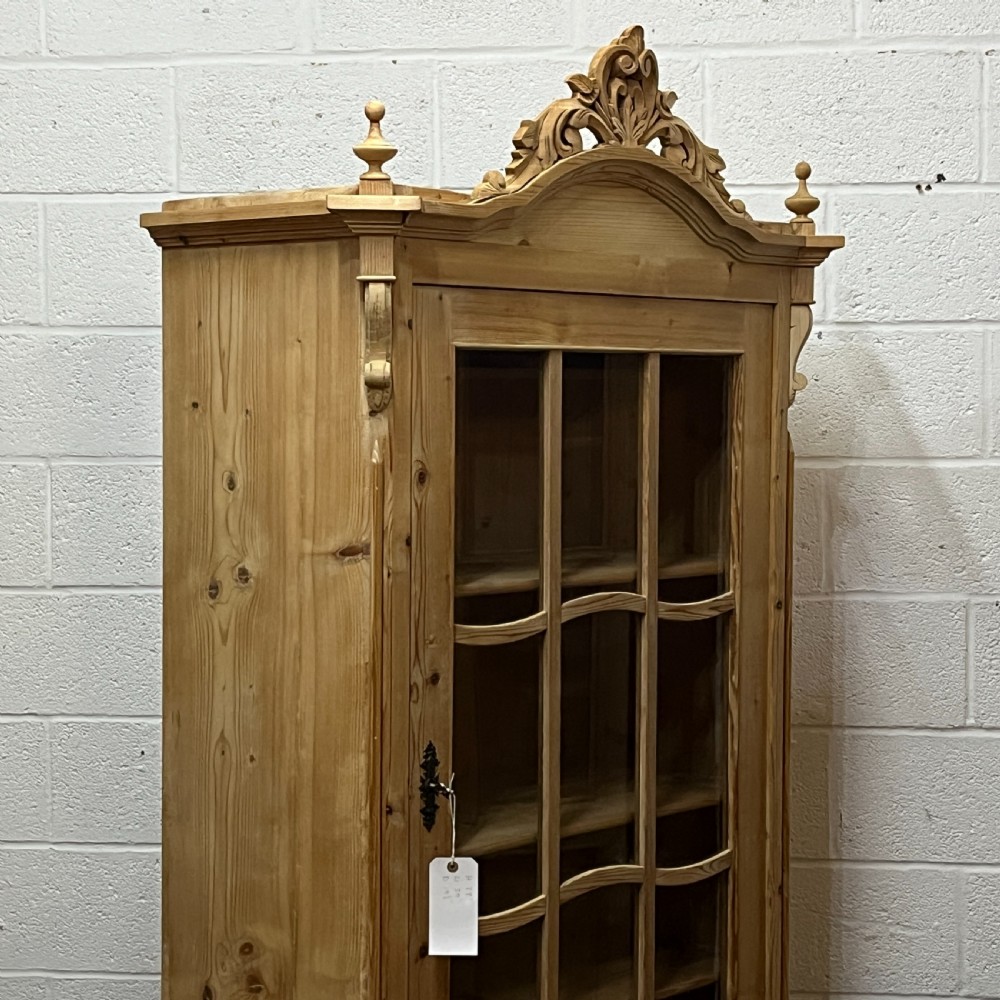Large Decorative Antique Pine Display Cabinet View VIII