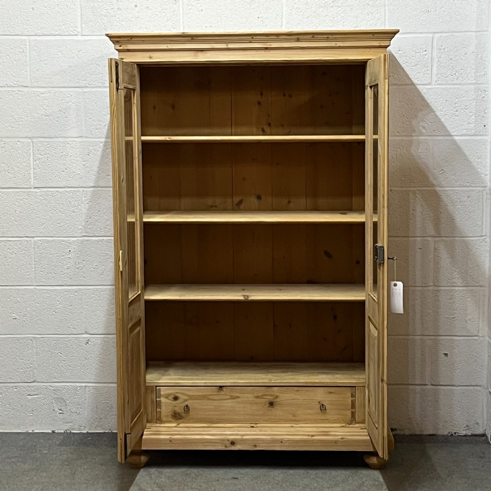 Large Glazed Antique Pine Display Cabinet View VIII