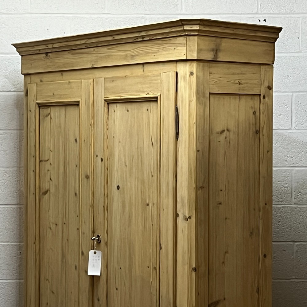 Tall Elegant French Antique Pine Wardrobe (Dismantles) View IV