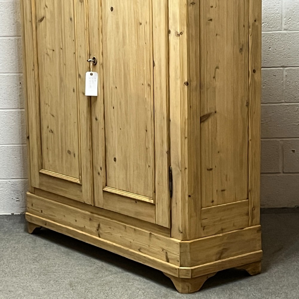 Tall Elegant French Antique Pine Wardrobe (Dismantles) View V