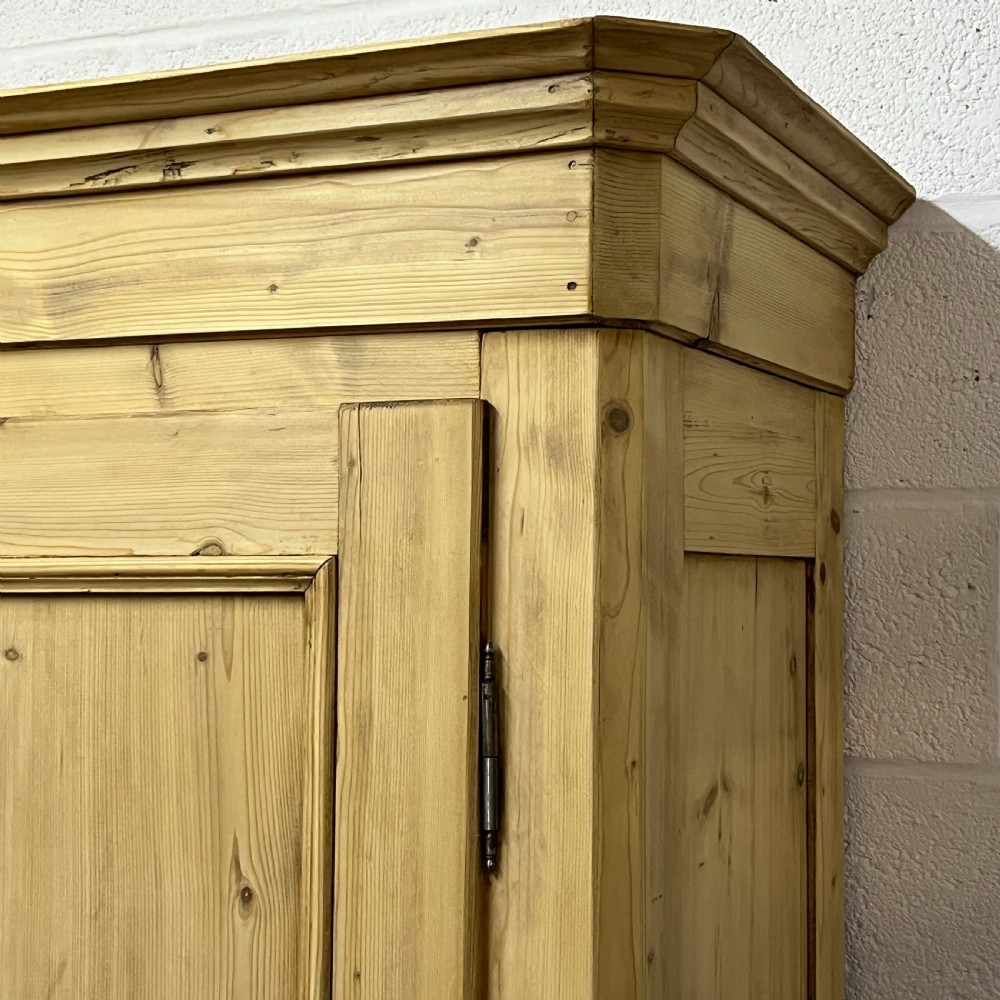 Tall Elegant French Antique Pine Wardrobe (Dismantles) View IX