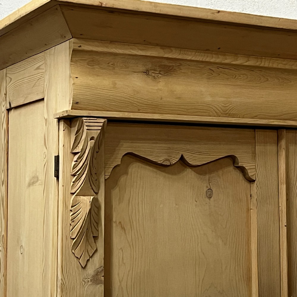 Large Old Scottish Pine Linen Press View IV