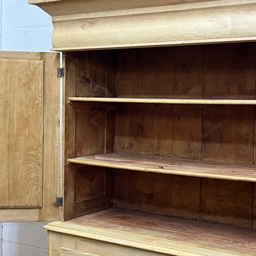Large Old Scottish Pine Linen Press View IX
