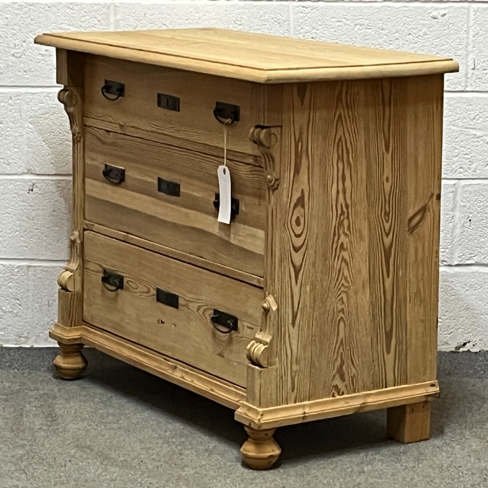 Small Antique Pine Chest Of Drawers  View III