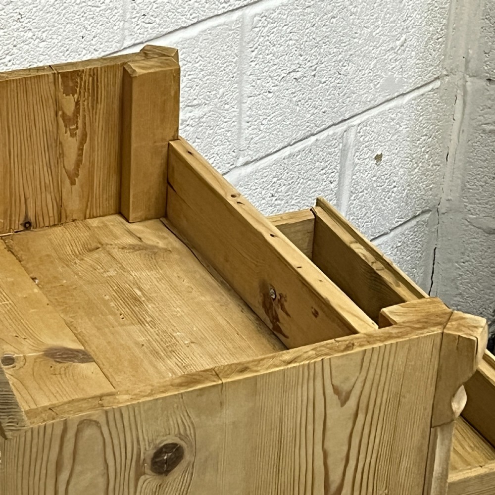Small Antique Pine Washstand Cupboard View X