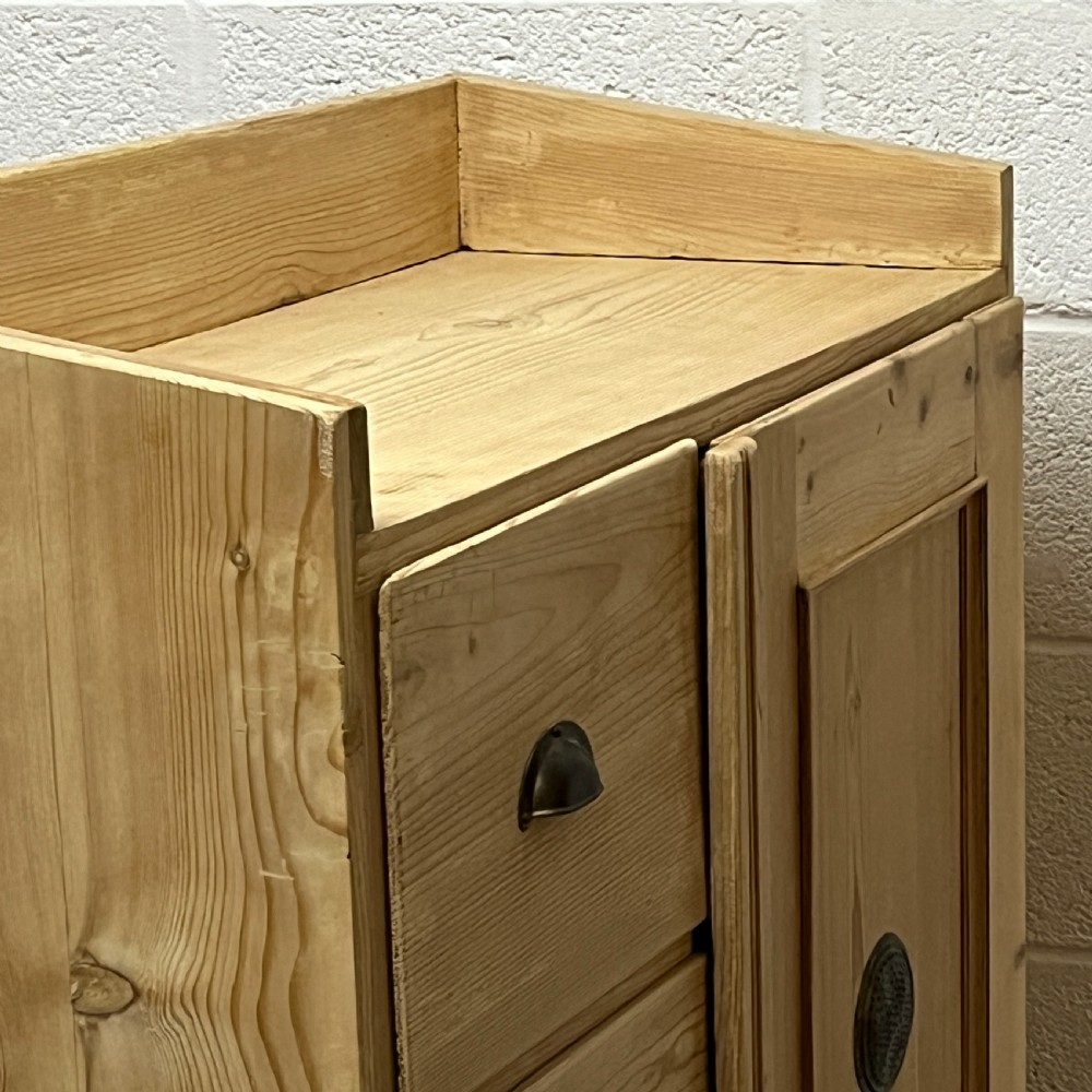 Antique Pine Larder Cupboard With Drawers  View V