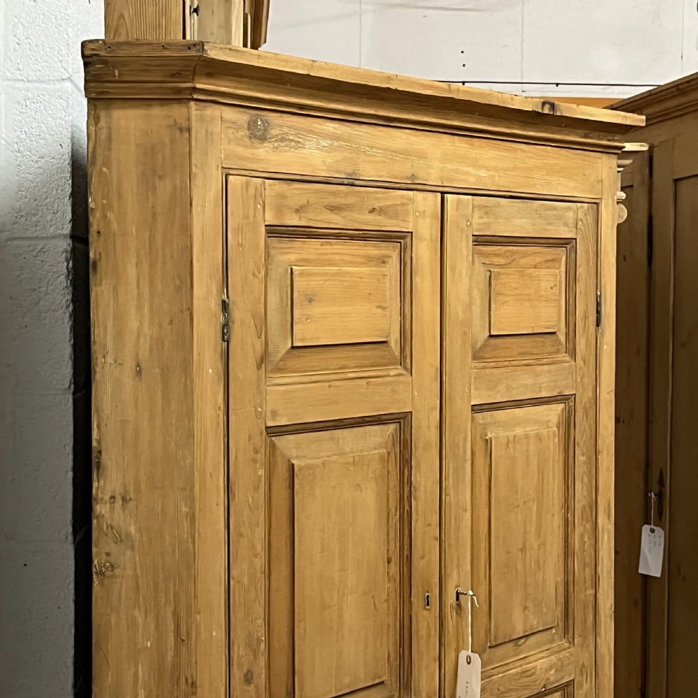 Large Georgian Pine Corner Cupboard View V