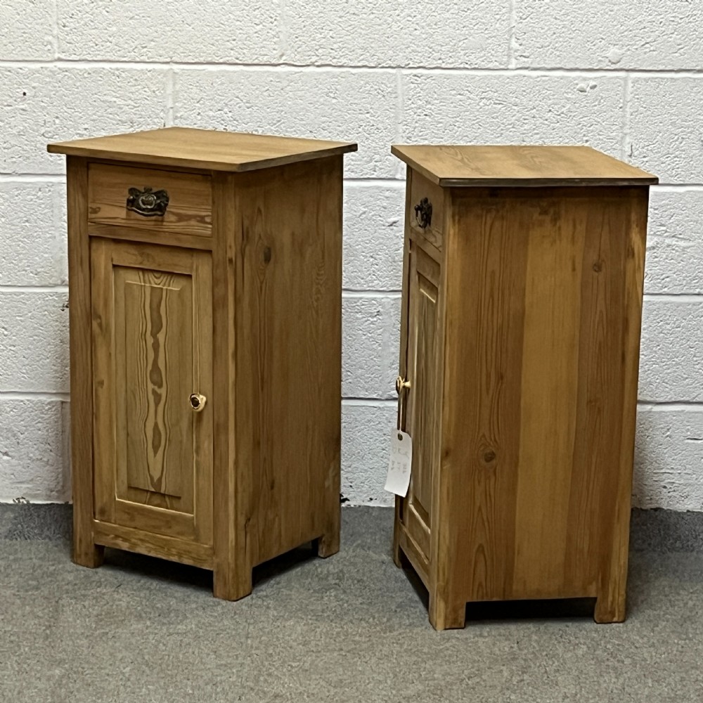 Pair Of Antique Pine Bedside Cupboards View II