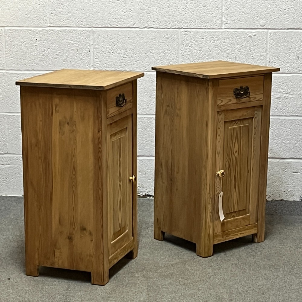 Pair Of Antique Pine Bedside Cupboards View III