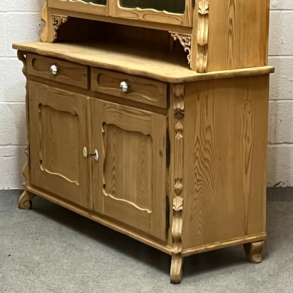 Beautiful Glazed Antique Pine Dresser View V