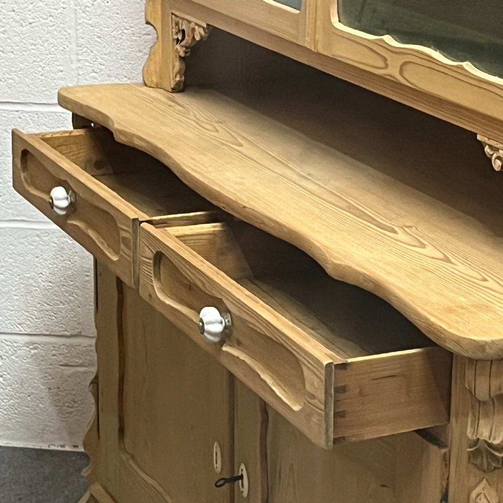 Beautiful Glazed Antique Pine Dresser View XII