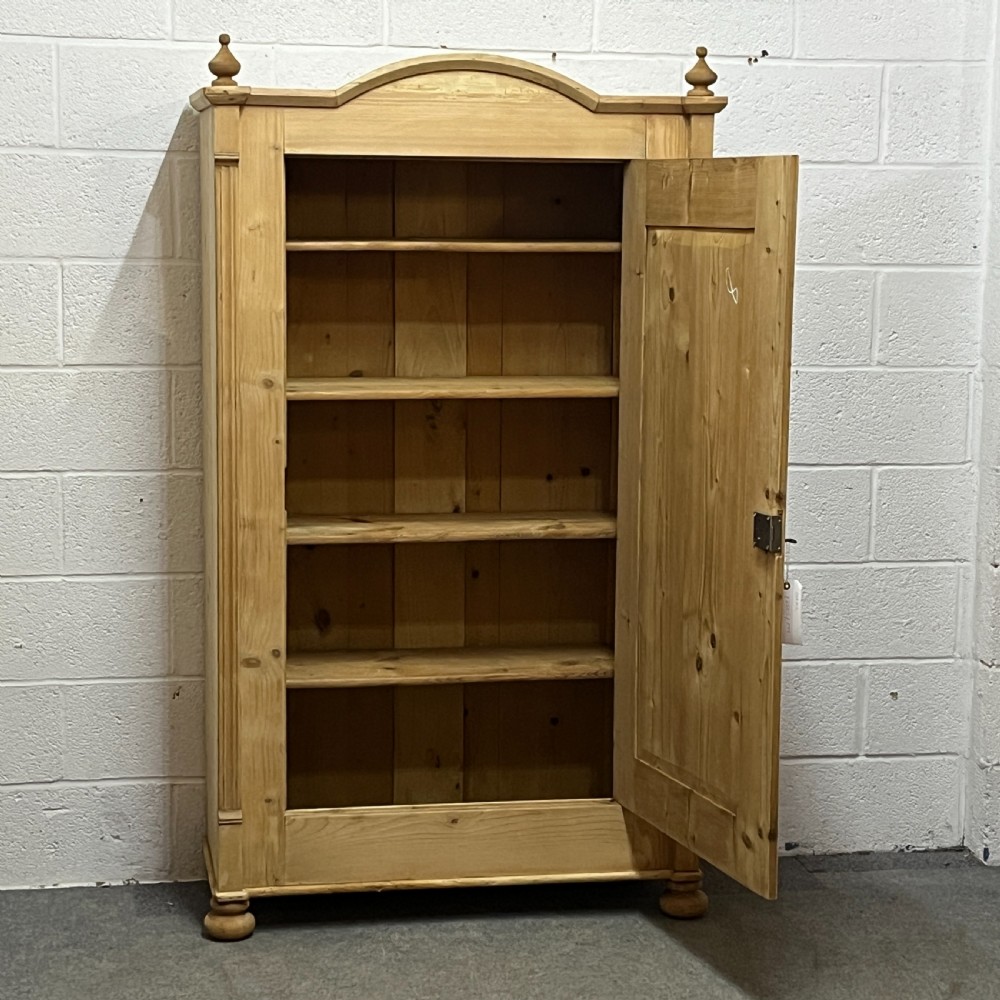 Large Arched Top Pine Shelved Cupboard View VI
