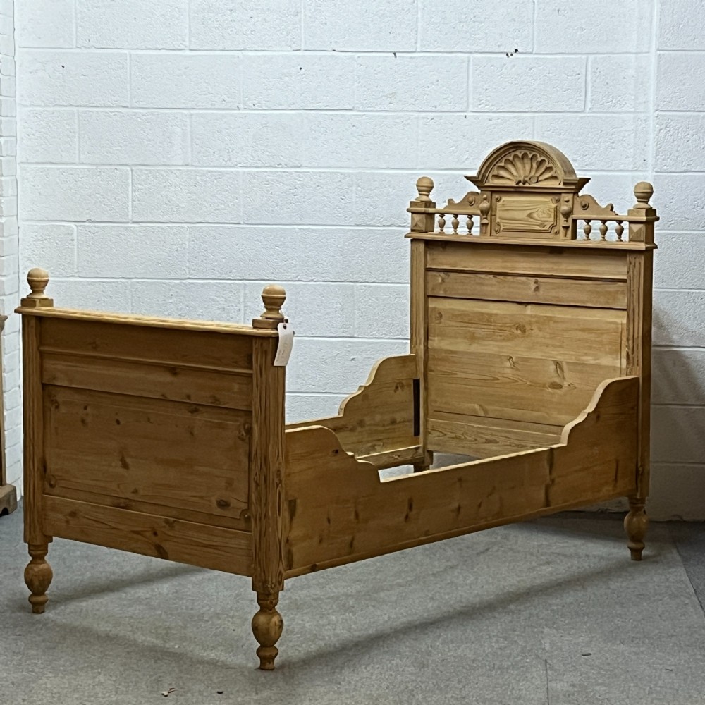 Antique Pine Sleigh Bed